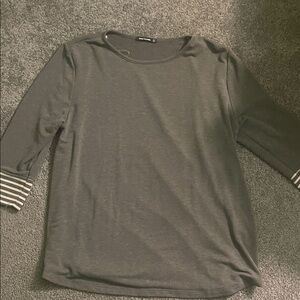 Pink Clover Charcoal Knit Top